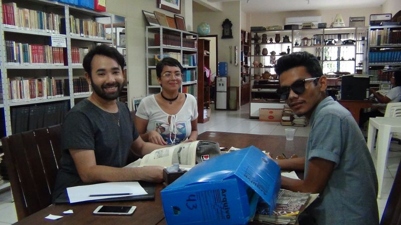 Paola Giseli Costa, Eduardo Ferreira Silva e Okada - Acadêmicos da ULBRA